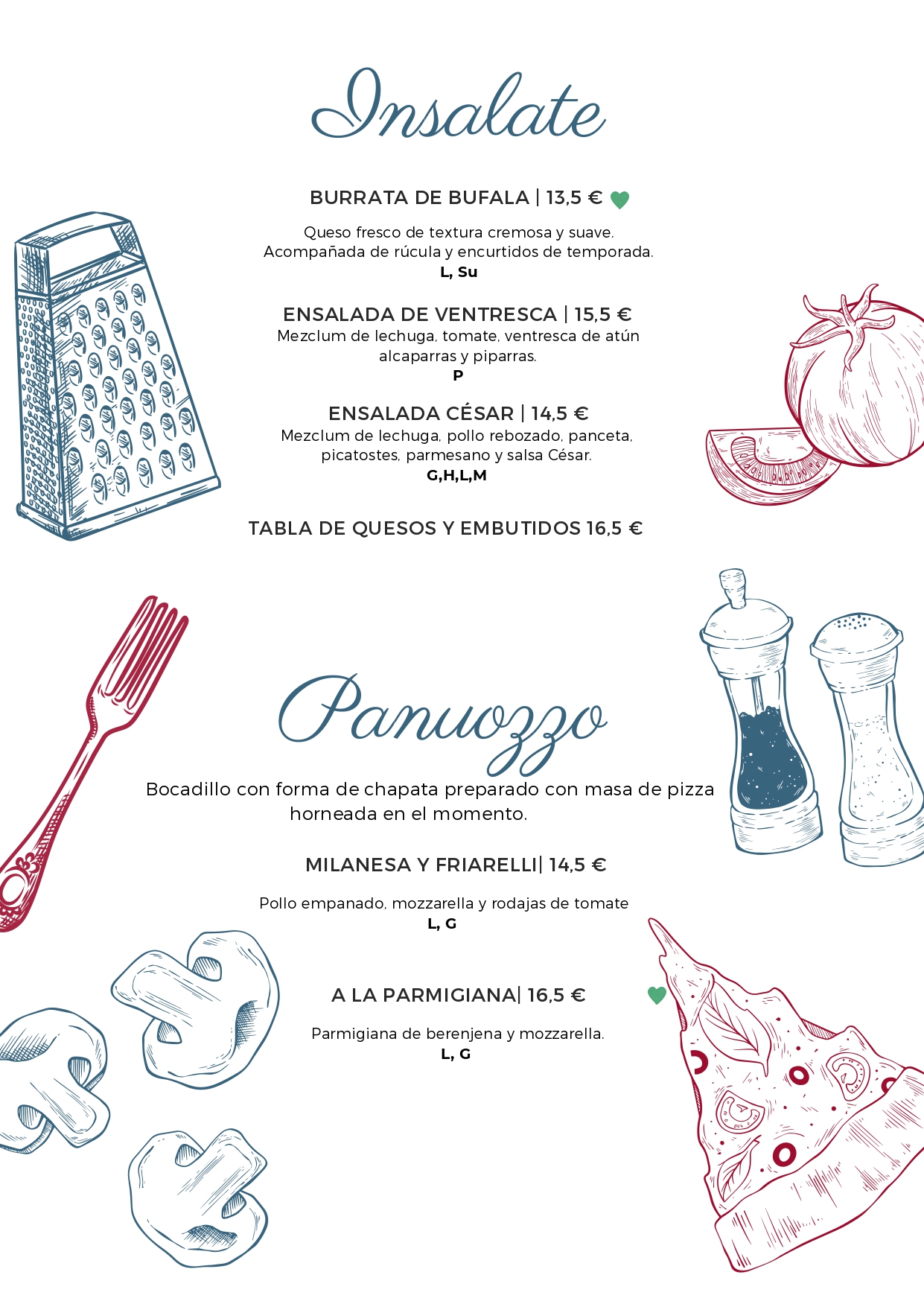 Pizzeria La Bufala  | Carta 2022