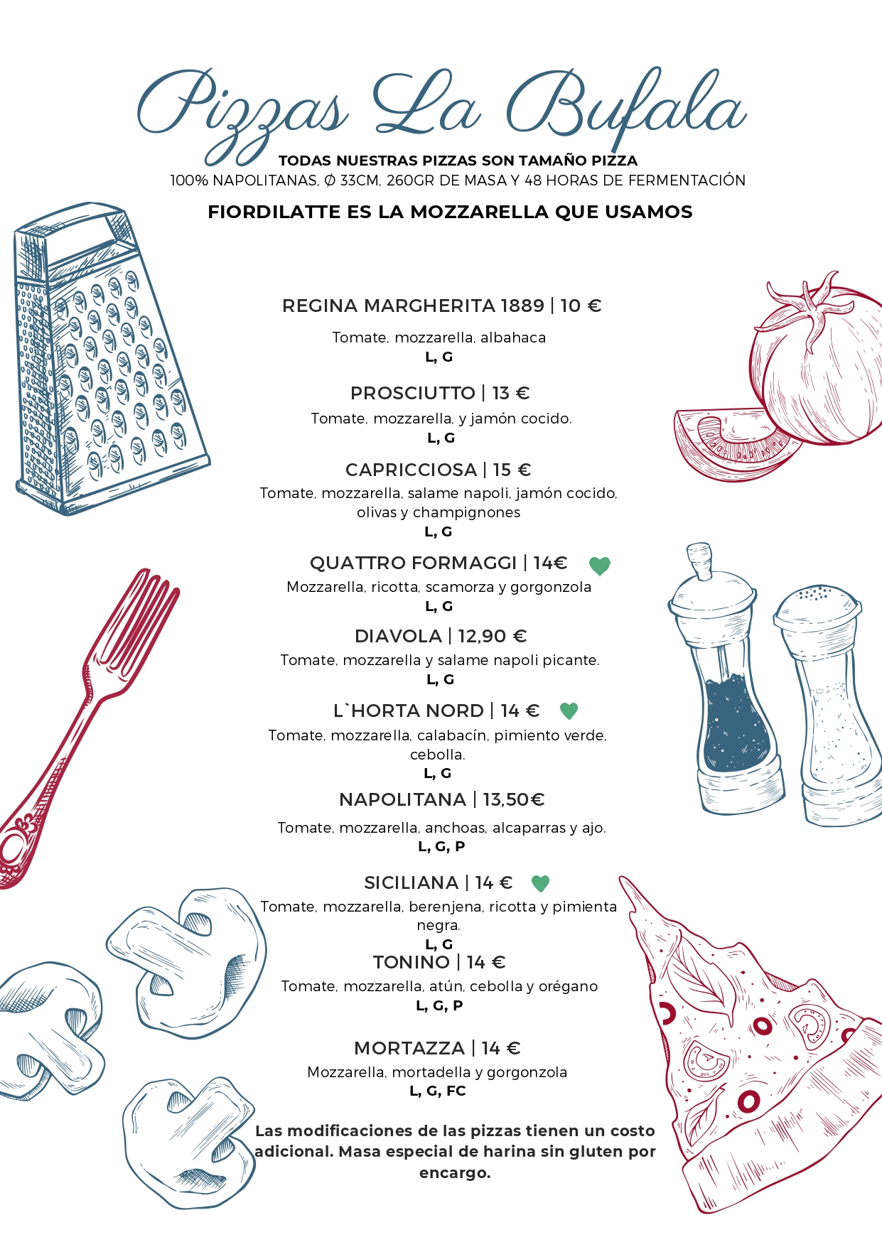 Pizzeria La Bufala  | Carta 2022